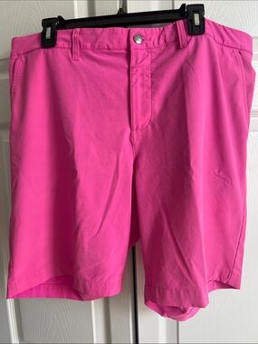 adidas Men’s Hot Pink Flat Front Performance Shorts